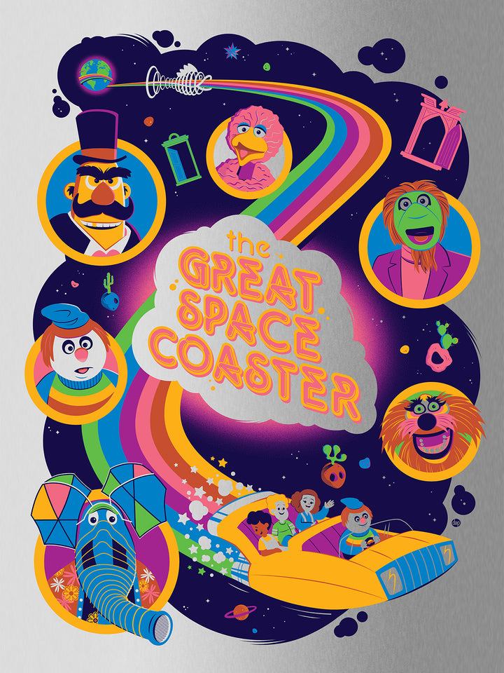 The Great Space Coaster Anniversary Art Print by Dave Perillo - Foil Variant